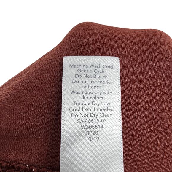 Athleta Trekkie Hybrid Crop Tights Pants Cognac Brown Reddish Undertone Size 8 - Picture 6 of 8